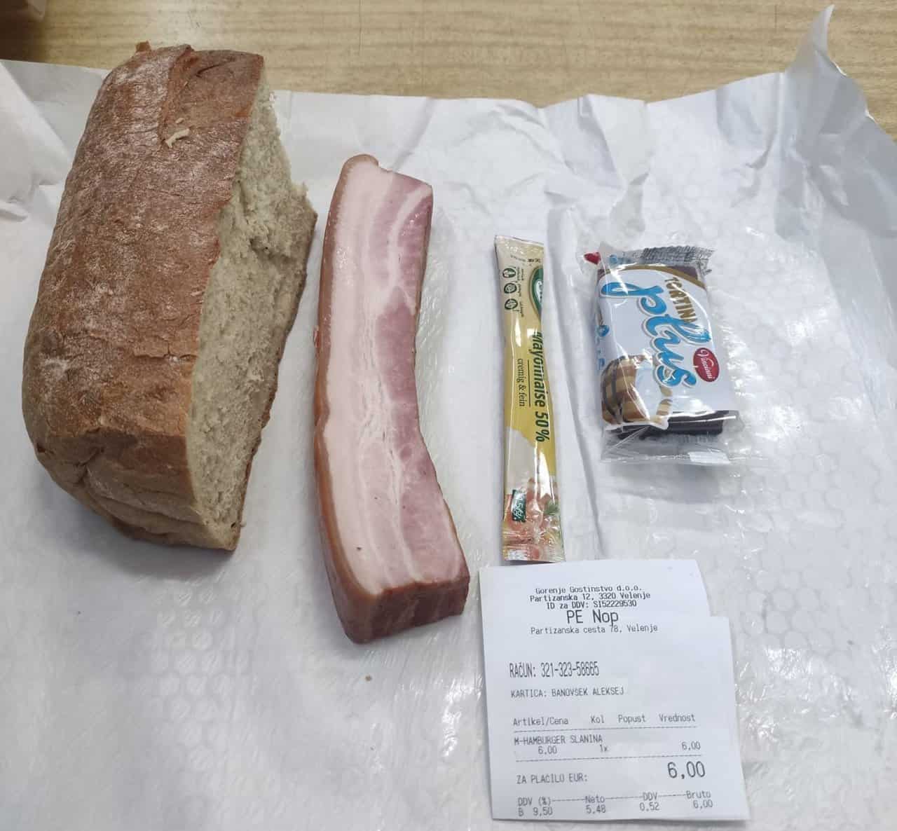 'Hamburger slanina' za 6 evrov iz Gorenje gostinstva v letu 2022
