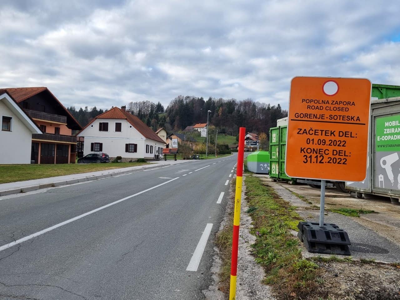 Popolna zapora Gorenje - Soteska
