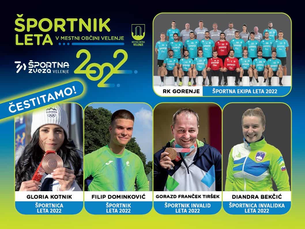 Zmagovalci ŠPORTNIK LETA 2022.