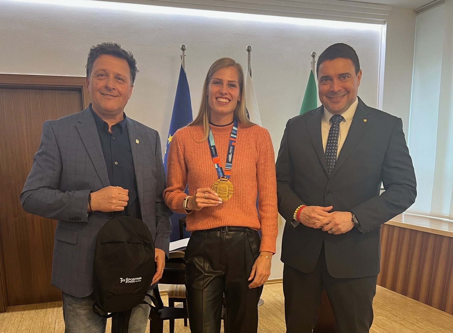 Sprejem Anite Horvat - Plaznik, Horvat, Dermol, april 2025