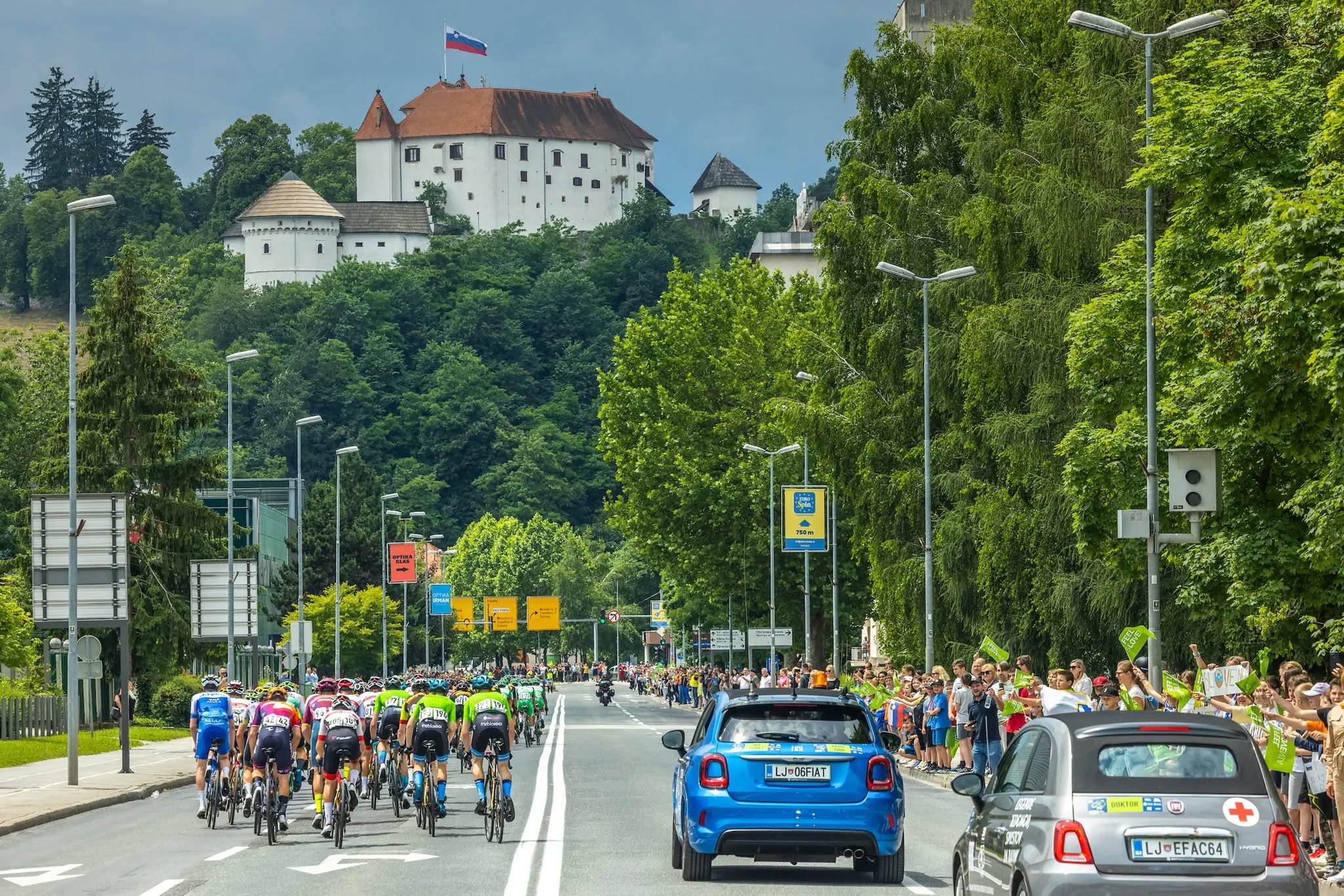 Peloton during 1st Stage of 29th Tour of Slovenia 2023 cycling race between Celje and Rogaska Slatina (188,6 km), on June 14, 2023 in Slovenia. Photo by Vid Ponikvar / Sportida