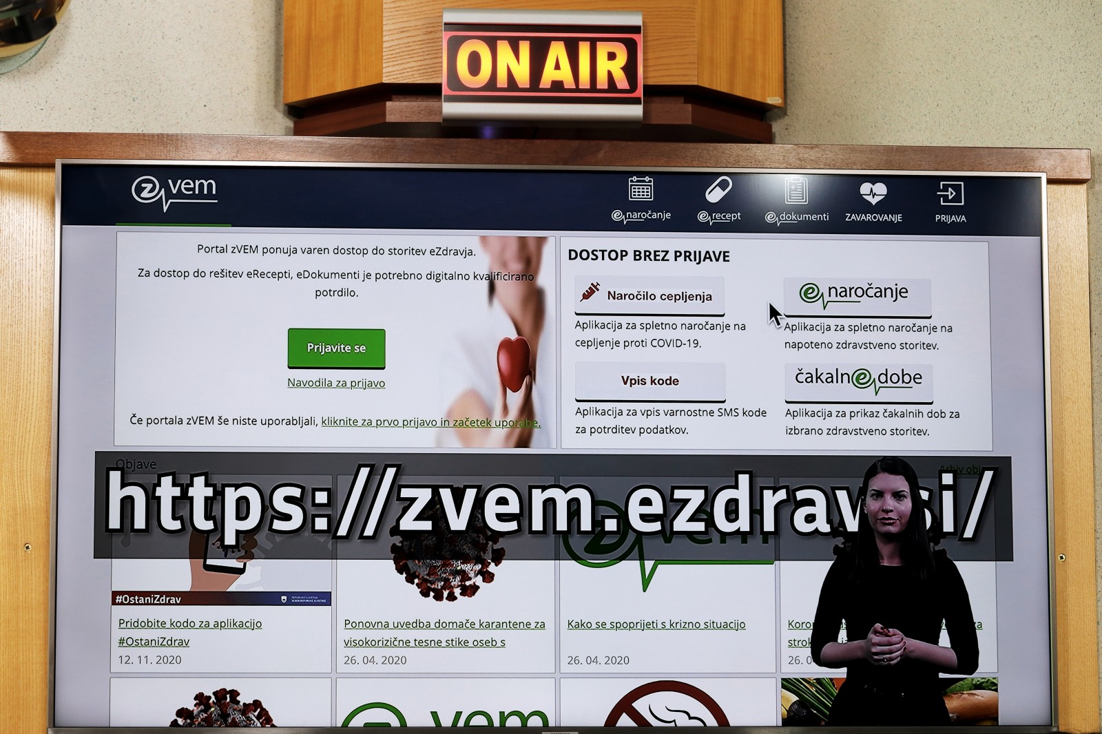 Novinarska konferenca o stanju glede bolezni covid-19.