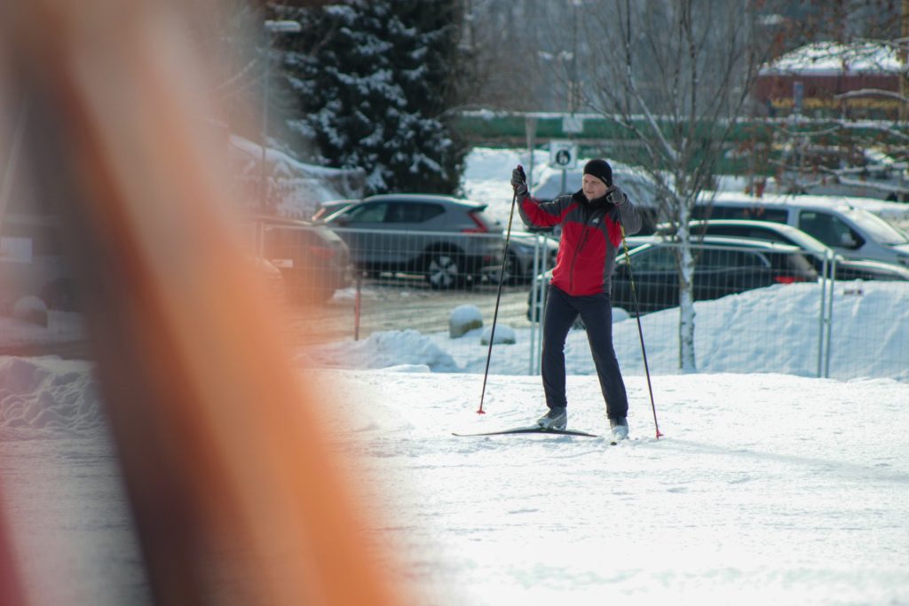 Odprtje steze za tek na smučeh