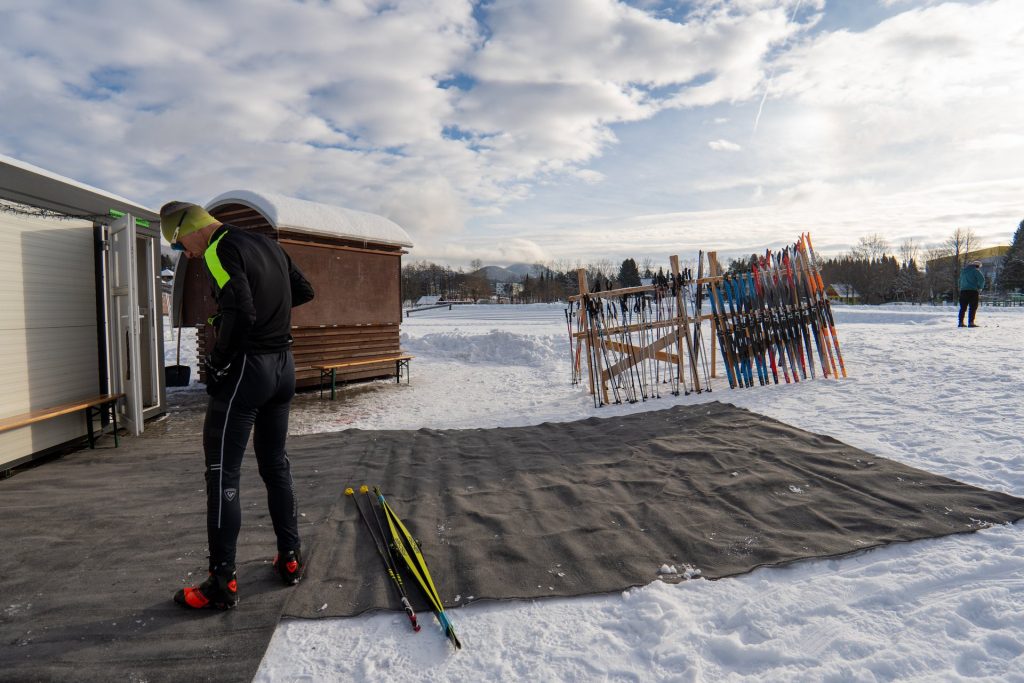 Odprtje steze za tek na smučeh