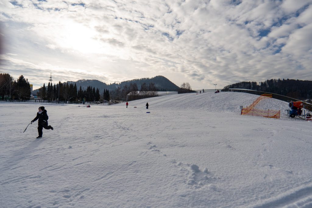 Odprtje steze za tek na smučeh